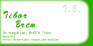 tibor brem business card